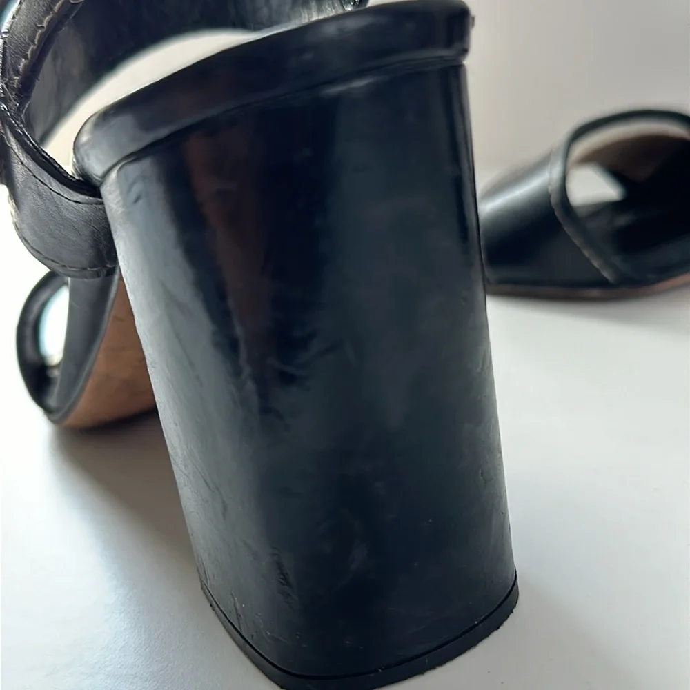 PRADA Block High Heel Sandals Sz 39 - Picture 10 of 16